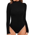 thumbnail image 2 of Xishao Body de manga larga para mujer, cuello alto falso, ribete de lechuga, camiseta con volantes Xishao ropa, 2 of 2