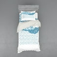 thumbnail image 2 of Ambesonne Blue Bedding Set 4 Pcs, Rain Cloud Sketch Fall, Queen, Blue, 2 of 3