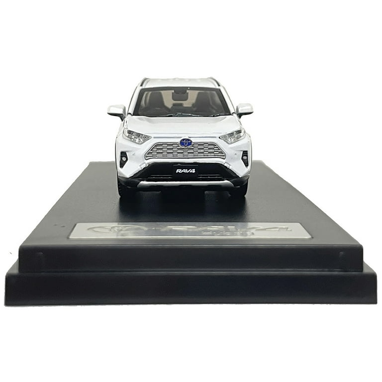 Diecast Toyota RAV4 Hybrid White Metallic 1/64 Diecast Model