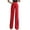 Red, variant on XFLWAM Women's Pleated High Waist Satin Wide Leg Pants Casual Work Office Long Trousers Blue S