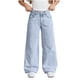 thumbnail image 2 of Cowsor Girls Baggy Jeans Distressed Denim Pants Elastic Waist Wide Leg Jeans for Girls Kids Loose, 2 of 7