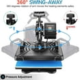 thumbnail image 4 of 8 in 1 Heat Press Machine, 12" x 15" Combo Digital Multifunctional Sublimation Heat Transfer Machine, 360-degree Rotation Swing Away Shirt Printing Machine for Tshirt,Hat,Mug,Plate, 4 of 10
