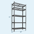 thumbnail image 4 of Ourlova Étagères de Rangement de Garage Robustes à 5 Niveaux Unité d'Étagères en Métal Réglable avec 2200 Lb, 4 of 6