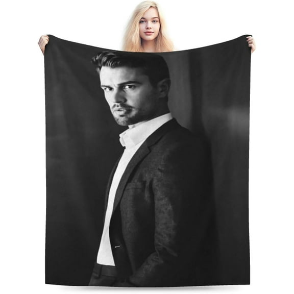 Blanket Theo James Soft and Comfortable Warm Fleece Throw Blankets Yoga Blankets Beach Blanket Picnic Blankets Gift for Dorm room office decor Sofa Bed Camping Travel All Season