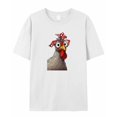 thumbnail image 7 of Cartoon Rooster Men's T Shirts T-Shirt for Men Crew Neck Tees Cotton Tops, White, L, 7 of 7