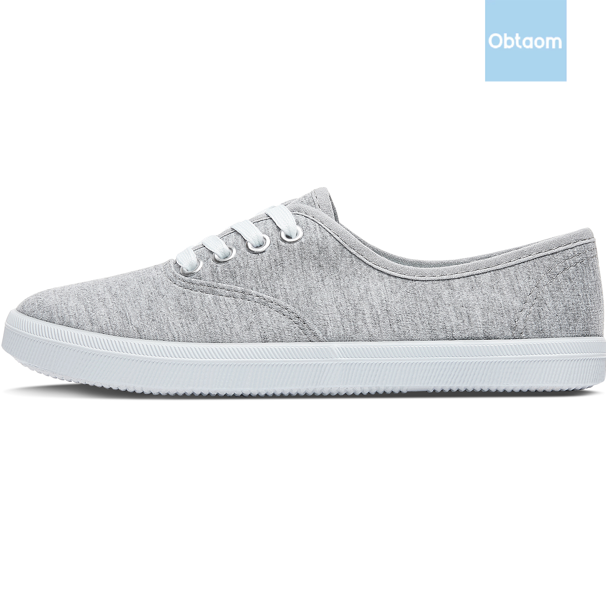 Obtaom Women's Canvas Lace-Up Sneakers photo 5