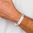 thumbnail image 5 of Sterling Silver Figaro Link ID Bracelet QID191, 5 of 5