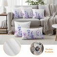 thumbnail image 6 of Spring Flowers Outdoor Waterproof Pillow Covers, Watercolor Idyllic Lavender Purple Plant Decorative Square Throw Pillowcase Sofa Cushion Sham for Patio/Couch/Chair, 16"x16" 2 Pack, 6 of 8