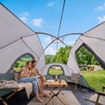 thumbnail image 3 of EVER ADVANCED 8 Person Family Camping Tent,  Family Dome Tent with Screen Porch for Camping, Travel, Hiking, Grey, 3 of 8