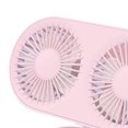 thumbnail image 3 of Miniventilador USB portátil con dos aspas para escritorio, diseño plegable de 2 cabezales, ideal para estudiantes y oficinas, color rosa, 3 of 5