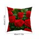 thumbnail image 3 of Funda de almohada con estampado de rosas de aproximadamente 45 x 45 cm. Decoración de San Valentín. Funda de almohada para el hogar. Impresión plana que imita patrones tridimensionales. Funda de almoh, 3 of 6