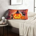 thumbnail image 5 of Plush Throw Pillow Covers, Halloween Pumpkin Pillow Cases with Invisible Zipper, Breathable Microfiber Pillow Cases Standard Size for Sleeping Bedroom Sofa Living Room 16x24, 5 of 5