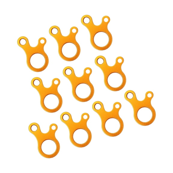 ZYQWEM 10pieces Camping Cord Tensioners 3 Hole Guyline Cord Adjuster Quick Fast Knot Rope Buckle Resistance Regulator Buckle