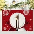 thumbnail image 5 of Uutvery Christmas Polyester Linen Placemats with Heat Insulated Dirt Resistant for Christmas Party Kitchen Dining Room Decor, Holiday Home Decoration, 5 of 6