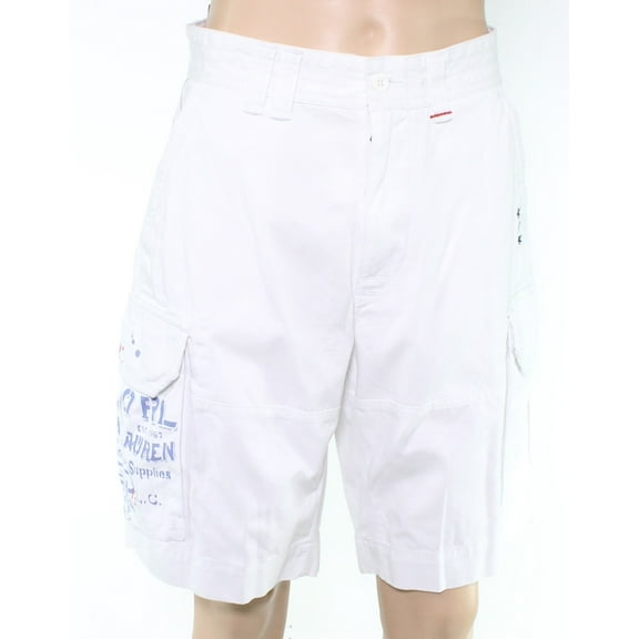 Polo Ralph Lauren Men's Twill Flap Pockets Cargo Shorts White Size 30