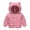 Pink a, variant on Spazoro Toddler Girls Puffer Jackets, Windproof Fleece Padded Full-Zip Bear Ear Hood Winter Coat for Kids Black Size 4 T