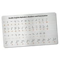 thumbnail image 3 of Lipstore Braille Alphabet Board Braille Learning Card for Beginners Children Students Silver 1pc, 3 of 8