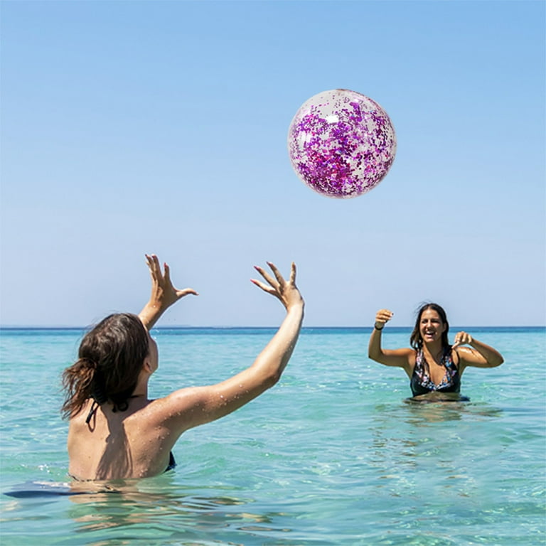 Inflatable Glitter Filled Water Ball, Clear PVC Transparent