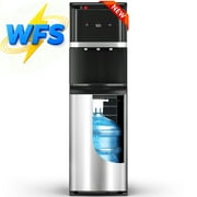 Manastin Bottom Loading 304 Stainless Steel Water Cooler Dispenser for 5 Gallon Bottles, Water Cooler with 3 Temperature Settings - Hot, Cold & Room Water, Ideal Design for Home & Office