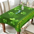 thumbnail image 4 of Coolnut St Patrick's Day Clover Tablecloth, Waterproof Washable Polyester Square Table Cover, Durable Tablecloth for Kitchen Dining Table Party Decor, 60"X 90", 4 of 7
