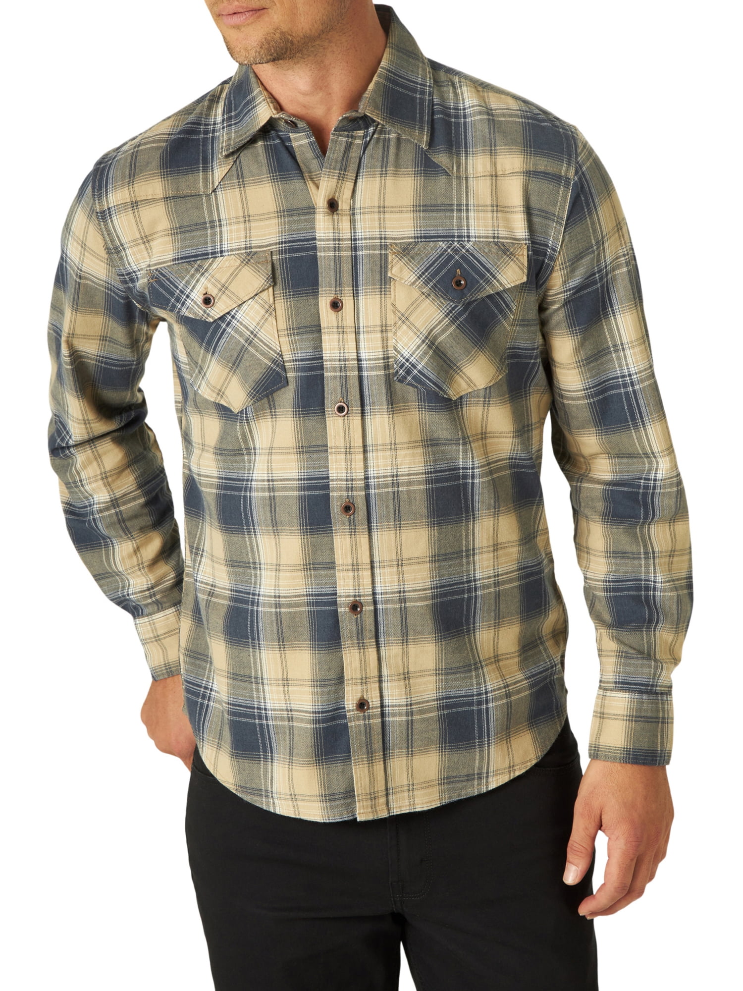 Wrangler Wrangler Men's Premium Slim Fit Plaid Shirt