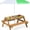 Natural, variant on Kids Picnic Table, 4 in 1 Cedar Wooden Sand & Water Table With 3 Removable Box & Umbrella, Kids Picnic Tables for Outdoors Backyard Garden, Toddler Patio Furniture Set for Boys Girls(Walnut)