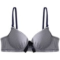 thumbnail image 5 of ALLLIST Unlined Women's Bras Wirefree Full Coverage Training Blue Soft Plaid Bralette Womens Lingerie Size S-XL, 5 of 5
