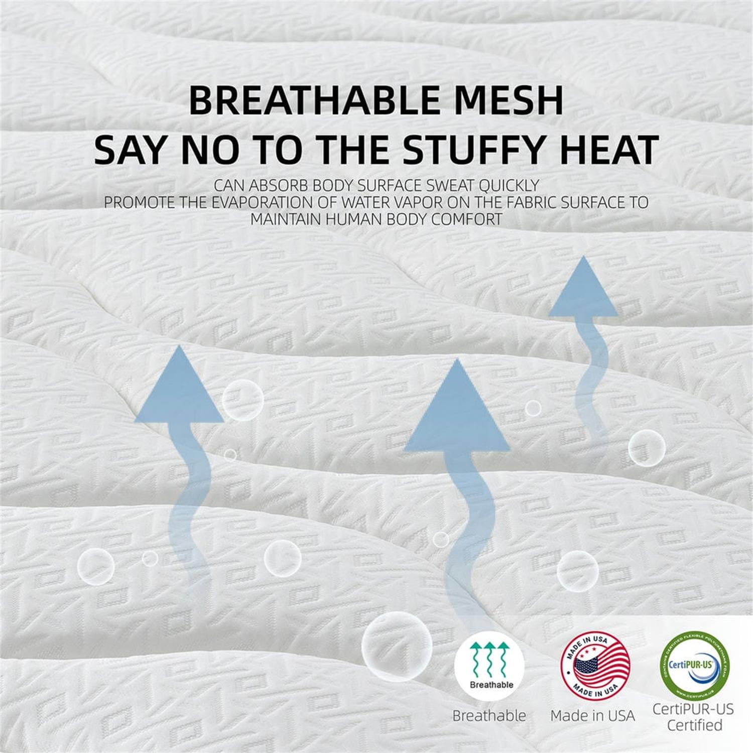 Demi Bonn Full Size Mattress, 12" Hybrid Mattress a Box with Gel Memory Foam and Pocket Coilsnerspring, Breathable and Durable Support, Made USA, CertiPUR-US Certified, White