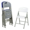 thumbnail image 4 of Norwood Commercial Furniture Heavy-Duty Indoor/Outdoor Blow-Molded Plastic Folding Chair (Pack of 4) Gray, 4 of 8