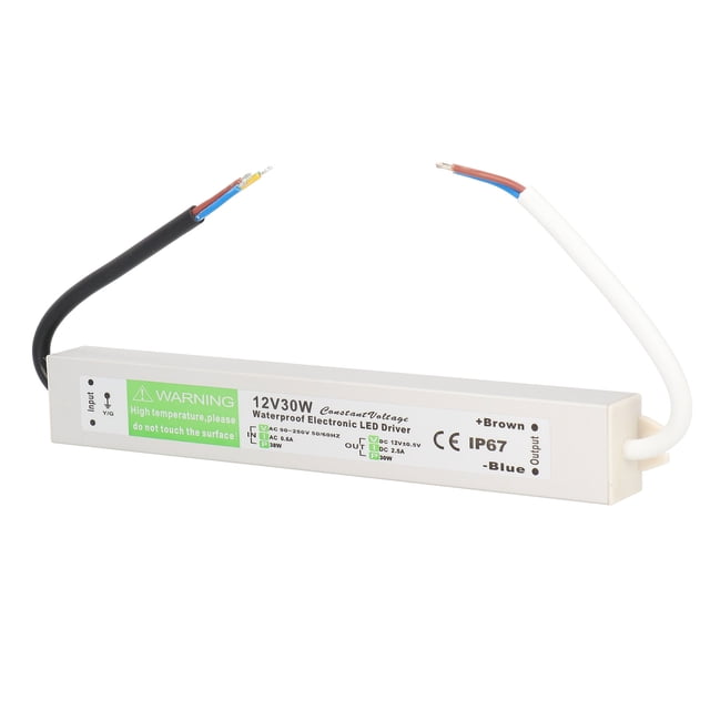 Dioche Alimentation Étanche 30 W, Conducteur d'Alimentation à Ondulations CC Faible, pour Lampadaires à DEL Lumières Souterraines à DEL Projecteurs à DEL Barres Lumineuses à DEL