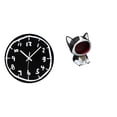 thumbnail image 1 of Reloj de pared,Reloj de pared silencioso y decorativo que no hace tictac,Reloj moderno de 12 pulgadas para pared de casa o oficina,sencillo.,Estatua de escritorio,Estatua de gato con forma de, 1 of 8