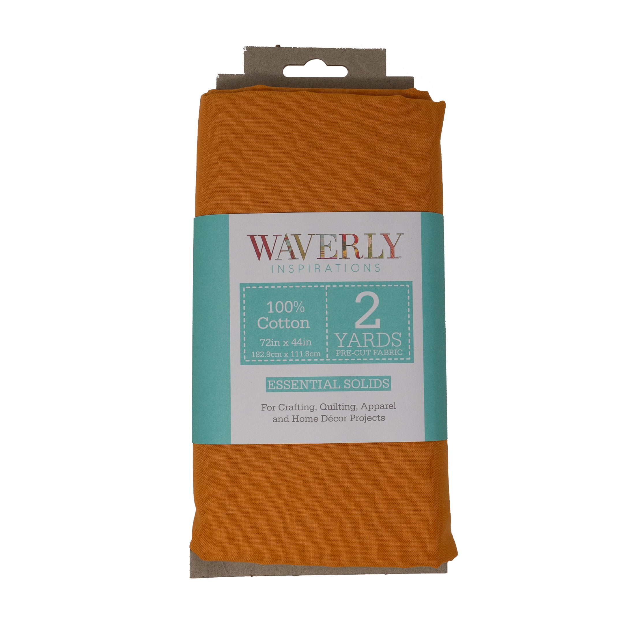 (2 pack) Waverly Inspirations 2 Yard Cut 100% Cotton Solids Fabric, Caramel, 44" Wide for Quilting & Sewing