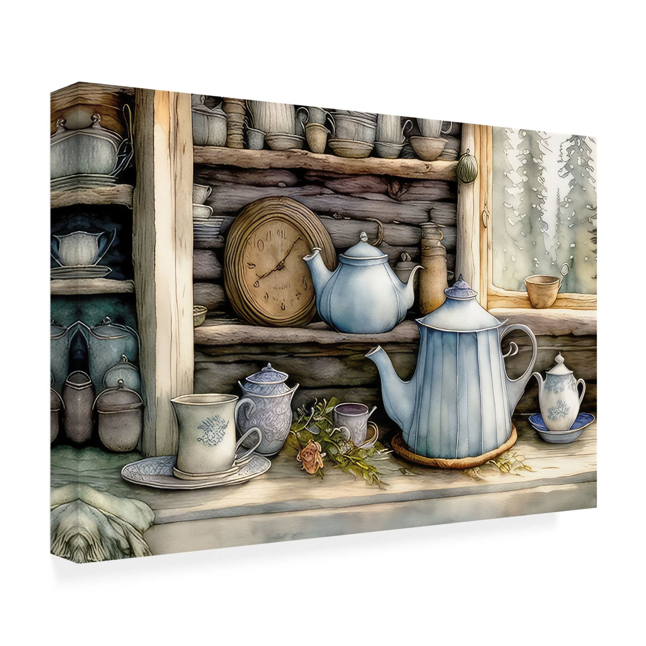 Canvas Wall Art - FootePrint Art 'Time Worn' Wall Art for Living Room, Bedroom, or Office Décor by Trademark Fine Art - 32 x 22 Inches