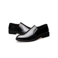 thumbnail image 5 of Lightweight Leather Loafers for Men SlipOn Design with Round Toe for Casual or Formal Wear Black#1 5.5, 5 of 9