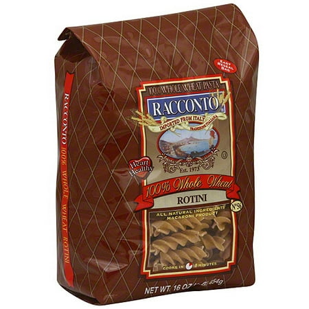 Racconto Rotini Whole Wheat Pasta, 16 oz (Pack of 12)