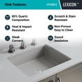 thumbnail image 2 of 19" Rectangle Quartz Vanity Bathroom Sink, Galaxy Concrete Drop-In Sink, Undermount Bathroom Sink, Granite Vanity Basin by Lexicon Platinum LP-V330-C, 2 of 6