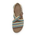 thumbnail image 3 of Sandalias Tejido Bohemio Correa Ajustable para Mujeres La Playa Verano (caqui 37), 3 of 9