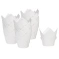 thumbnail image 1 of Moldes para cupcakes de papel tulipán Unique Bargains 150 Piezas Color blanco, 1 of 6