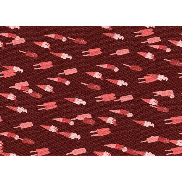 Ahgly Company Machine Washable Indoor Rectangle Transitional Grapefruit Red Area Rugs, 6' x 9'