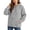 Gray, variant on Hueoook Womens Hoodies Pullover Trendy Pullover Loose Long Sleeve Hoodie Casual Button-Front Pullover Top Blue M