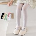 thumbnail image 2 of Toddler Socks Rhinestoned Tights For Girl Sparkly Leggings Feature Comfortable Fabric For Daily 4-5 Years,White Caqnni, 2 of 8