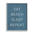 thumbnail image 5 of Stupell Industries Eat Sleep Beach Repeat Phrase Nautical Blue,11 x 14, Design by Lux + Me Designs, 5 of 5