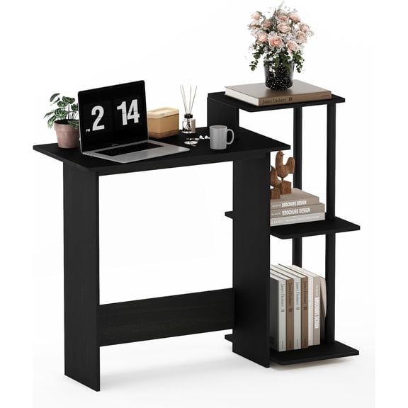 Desk with Printer Shelf, Working Table Small Study Desk for Bedroom Home Workstation for Study Writing Working Gaming