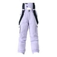 thumbnail image 4 of Adult Men Casual Pants Men Cargo Pants with Pockets Slim Men's Solid Colour Windproof Winter Outdoor Warm Thickened Double Shoulder Ski Trousers Sport Comfort Trousers with Side Double Pockets, 4 of 6