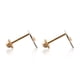 thumbnail image 4 of Aretes de oro 14k GIALLO Broquel Rueda de oro amarillo brillante y oro blanco brillante con circonia, 4 of 4