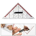 thumbnail image 2 of Herramienta de medición de regla triangular, herramienta de geometría matemática portátil de 25cm, transportador de ángulo triangular multiusos,, 2 of 9