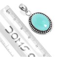 thumbnail image 2 of Natural Aqua Chalcedony Pendant 925 Sterling Silver Handmade Jewelry, 2 of 3