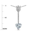 thumbnail image 3 of Star K� 6mm Genuine White Topaz Heart Arrow Bar Pendant Necklace, 3 of 9