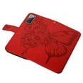 thumbnail image 7 of Galaxy Note 20 Ultra Wallet Case, Embossed Butterfly PU Leather Credit Card Holder Slots Full Body Protection Kickstand Flip Shockproof TPU Phone Cover for Samsung Galaxy Note 20 Ultra, Red, 7 of 7