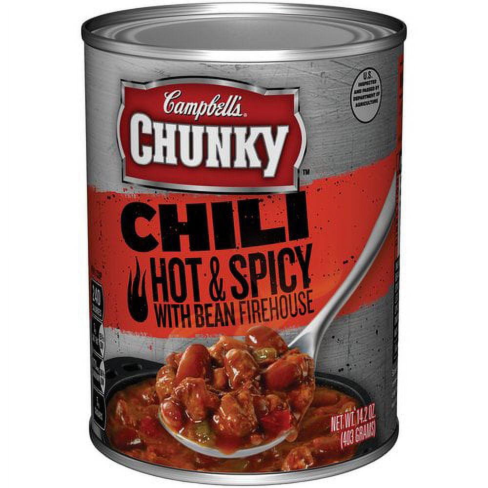 Campbell's Chunky Hot & Spicy Beef & Bean Firehouse Chili, 14.2 oz
